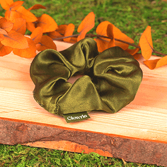 Glowria - Chouchou Scrunchie Kaki