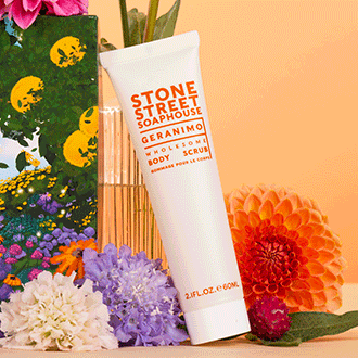 Stone Street Soaphouse - Gel Douche Gommant Géranium